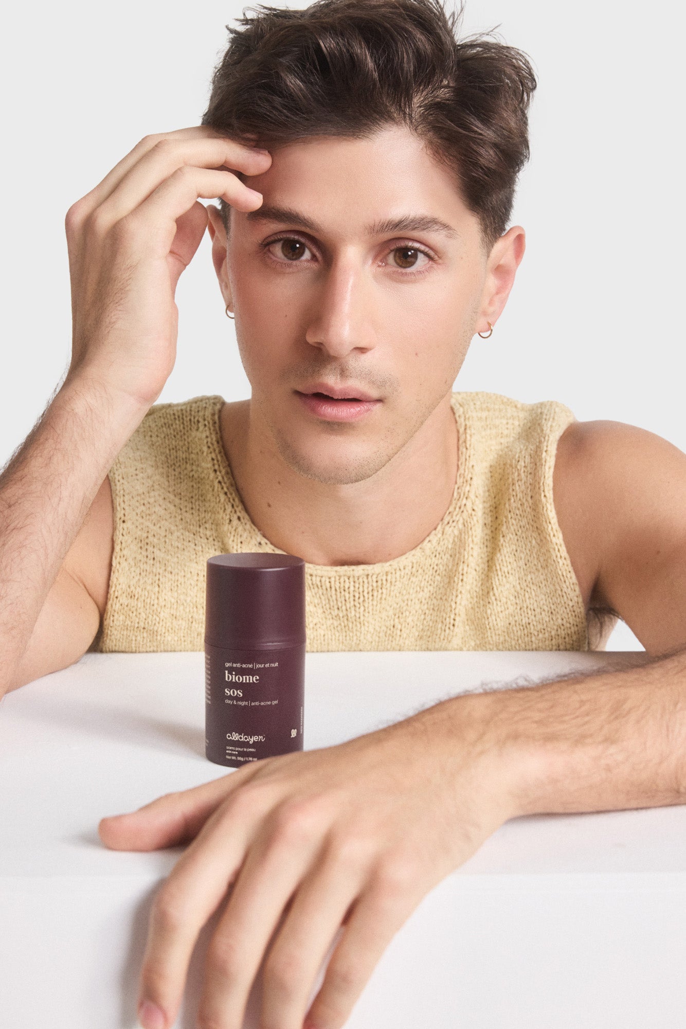 boy posing with biome sos